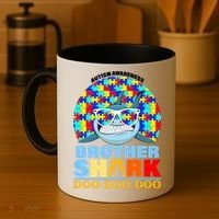 Autism Awareness Brother Shark Puzzles Coffee Mug thumb 4