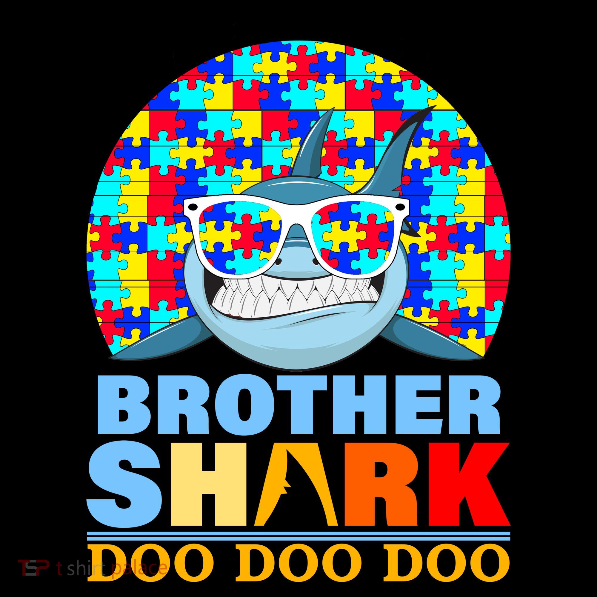 Autism Awareness Brother Shark Puzzles Coffee Mug