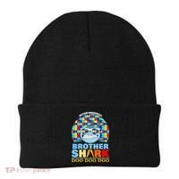 Autism Awareness Brother Shark Puzzles Beanie thumb 0