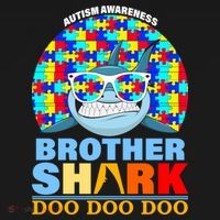 Autism Awareness Brother Shark Puzzles Pajama Set thumb 2