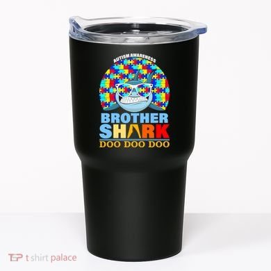 Autism Awareness Brother Shark Puzzles Tumbler