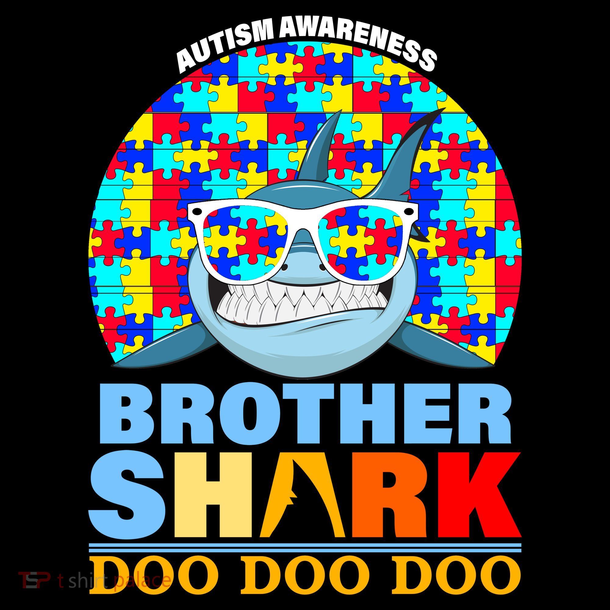 Autism Awareness Brother Shark Puzzles Mousepad