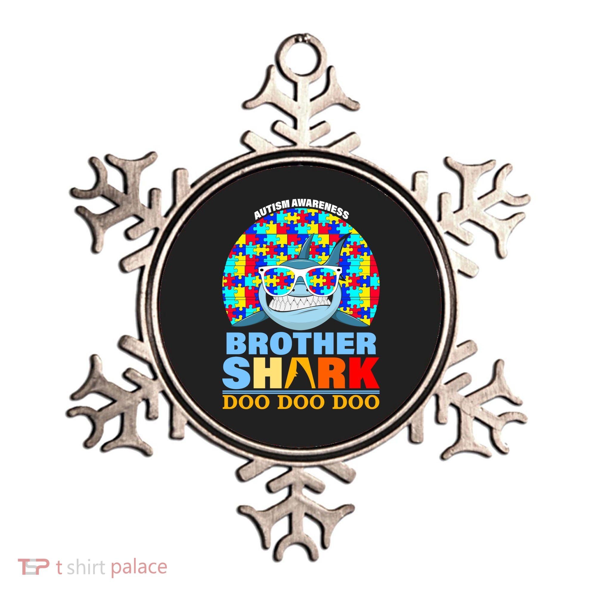 Autism Awareness Brother Shark Puzzles Ornament