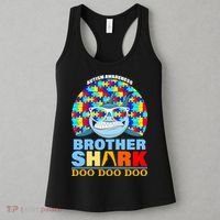 Autism Awareness Brother Shark Puzzles Women's Tank Top thumb 3