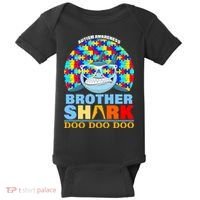 Autism Awareness Brother Shark Puzzles Baby Bodysuit thumb 0