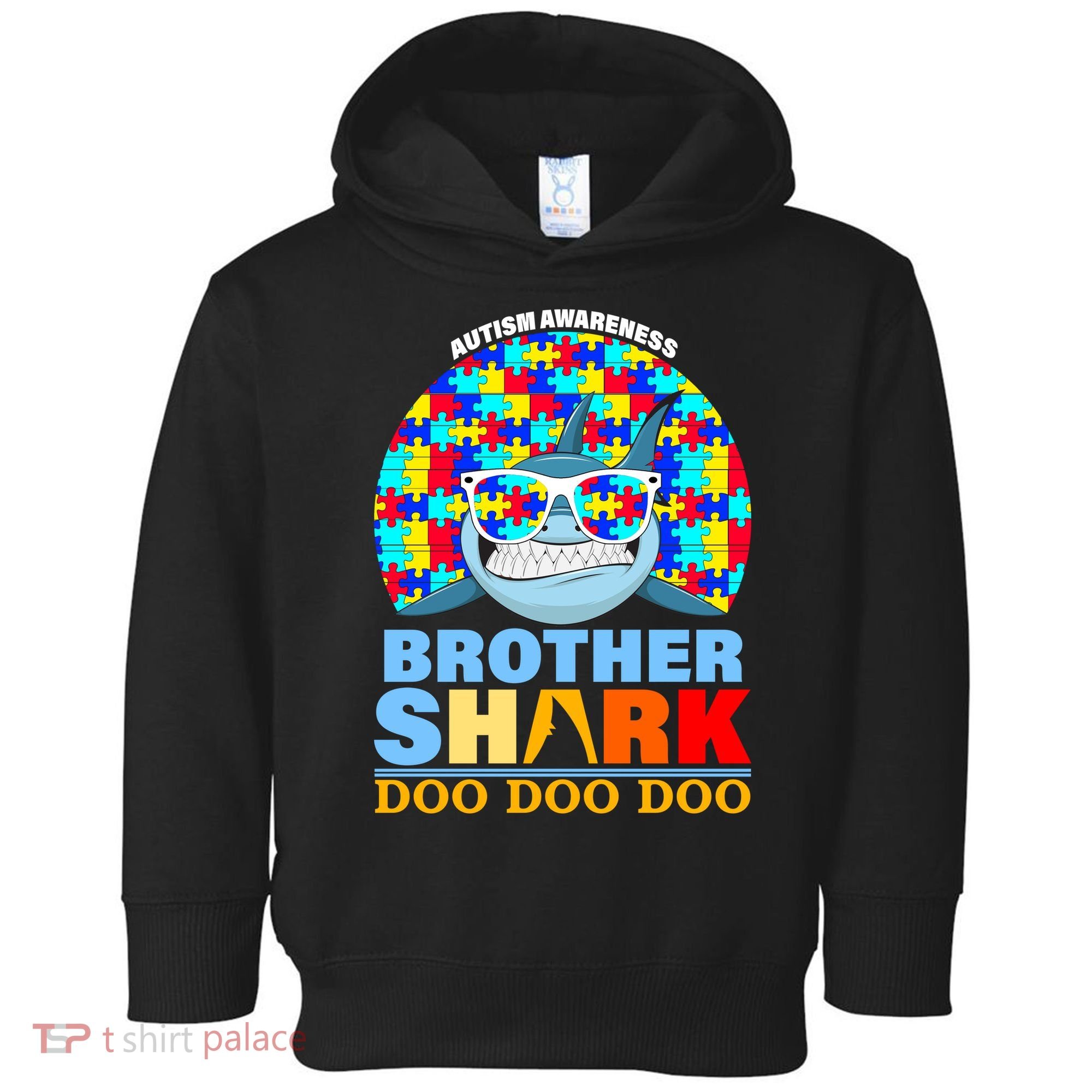 Autism Awareness Brother Shark Puzzles Toddler Hoodie