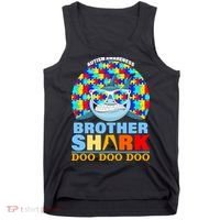 Autism Awareness Brother Shark Puzzles Tank Top thumb 0