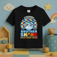 Autism Awareness Brother Shark Puzzles Toddler T-Shirt thumb 3