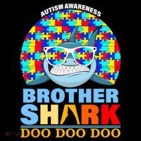 Autism Awareness Brother Shark Puzzles Visor thumb 3