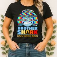 Autism Awareness Brother Shark Puzzles Women's T-Shirt thumb 2