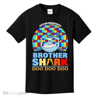 Autism Awareness Brother Shark Puzzles Kids T-Shirt