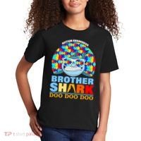 Autism Awareness Brother Shark Puzzles Kids T-Shirt thumb 2