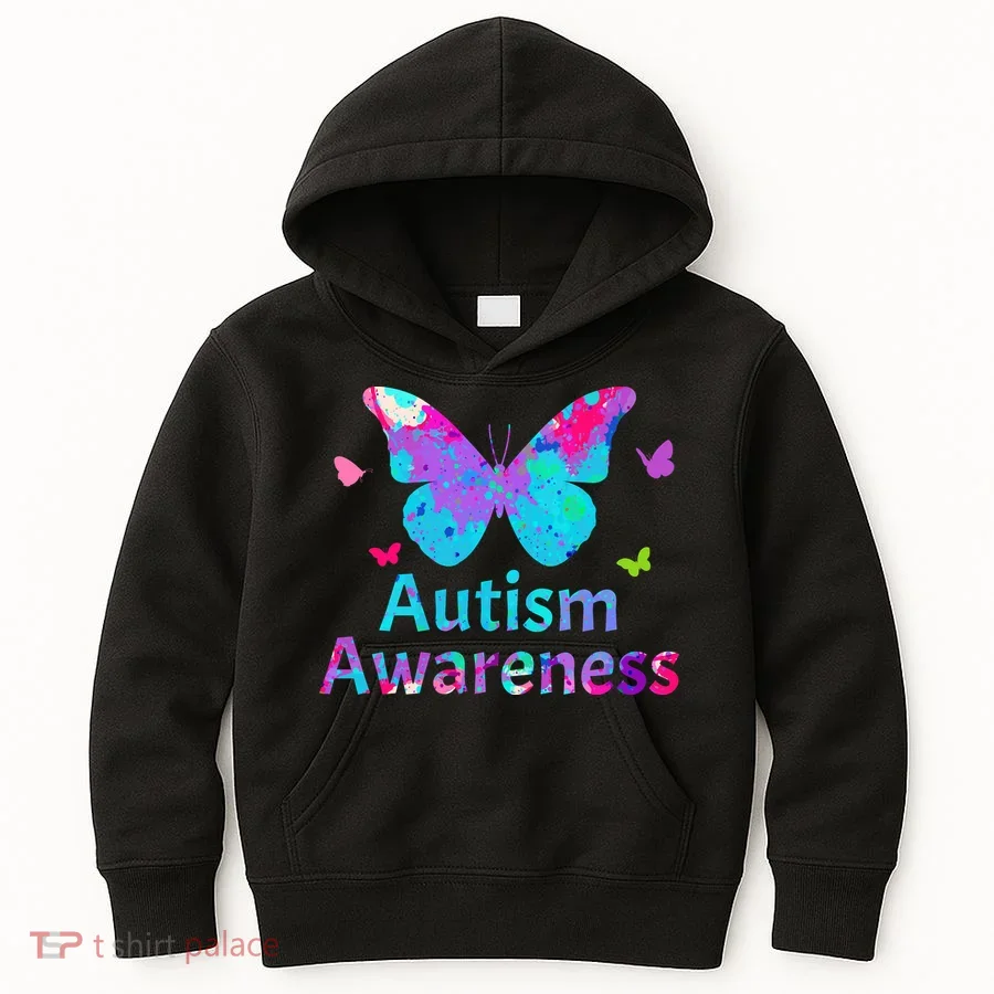 Autism Awareness Butterflies  Kids Hoodie