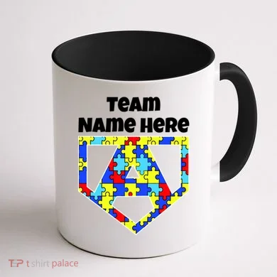 Autism Awareness Custom Personalize Superhero Coffee Mug back