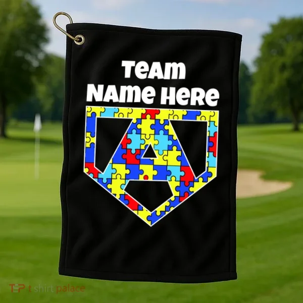 Autism Awareness Custom Personalize Superhero Golf Towel