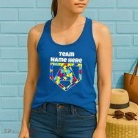 Autism Awareness Custom Personalize Superhero Women's Tank Top thumb 2