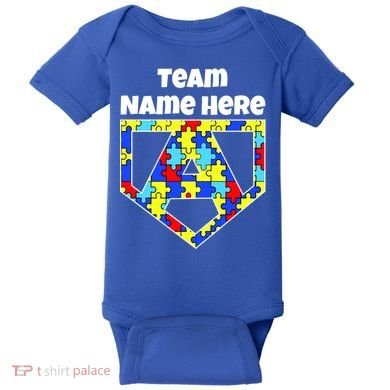 Autism Awareness Custom Personalize Superhero Baby Bodysuit