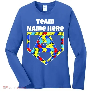 Autism Awareness Custom Personalize Superhero Women's Long Sleeve Shirt