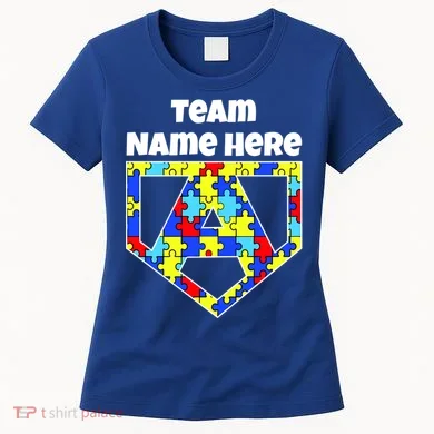 Autism Awareness Custom Personalize Superhero Women's T-Shirt