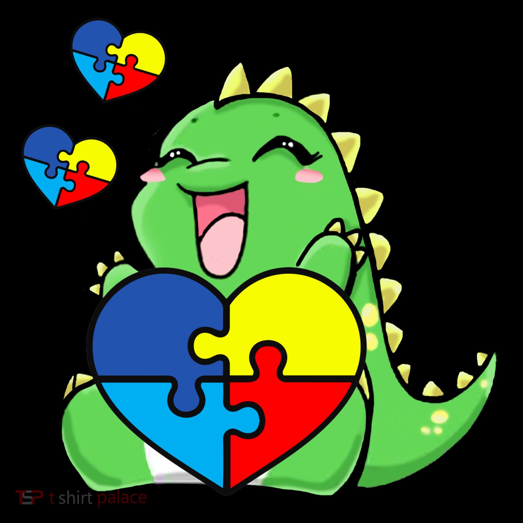 Autism Awareness Cute Dinosaur Puzzle Piece Coffee Mug