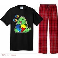Autism Awareness Cute Dinosaur Puzzle Piece Pajama Set thumb 0