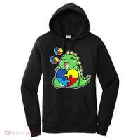 Autism Awareness Cute Dinosaur Puzzle Piece Women's Hoodie thumb 0