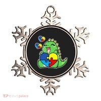 Autism Awareness Cute Dinosaur Puzzle Piece Ornament thumb 0