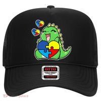 Autism Awareness Cute Dinosaur Puzzle Piece Hat thumb 0