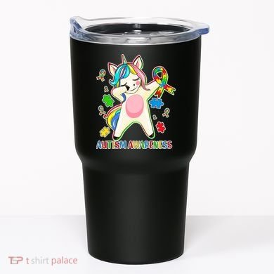 Autism Awareness Dabbing Unicorn Tumbler