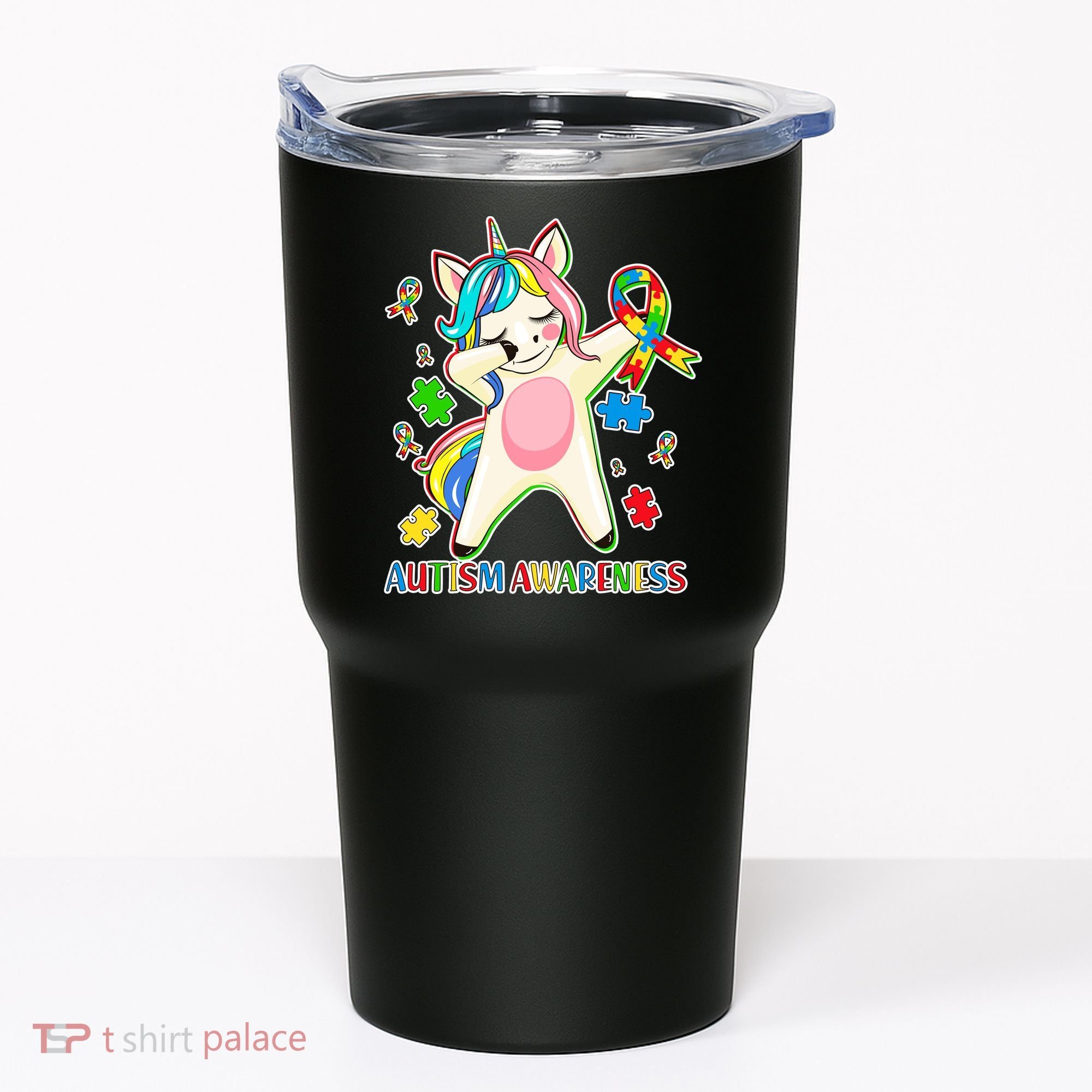 Autism Awareness Dabbing Unicorn Tumbler