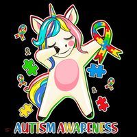 Autism Awareness Dabbing Unicorn Ornament thumb 1