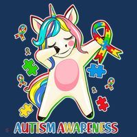 Autism Awareness Dabbing Unicorn Women's Sweatshirt thumb 2