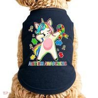 Autism Awareness Dabbing Unicorn Doggie Tank thumb 0