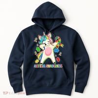Autism Awareness Dabbing Unicorn Hoodie thumb 0