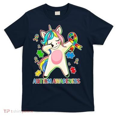 Autism Awareness Dabbing Unicorn T-Shirt