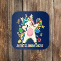 Autism Awareness Dabbing Unicorn Coaster thumb 0