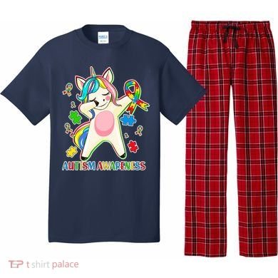 Autism Awareness Dabbing Unicorn Pajama Set