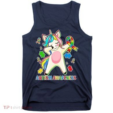 Autism Awareness Dabbing Unicorn Tank Top