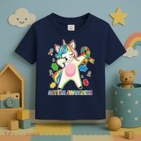 Autism Awareness Dabbing Unicorn Toddler T-Shirt thumb 3