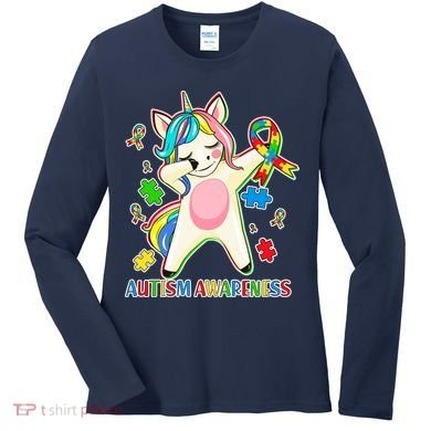 Autism Awareness Dabbing Unicorn Women's Long Sleeve Shirt