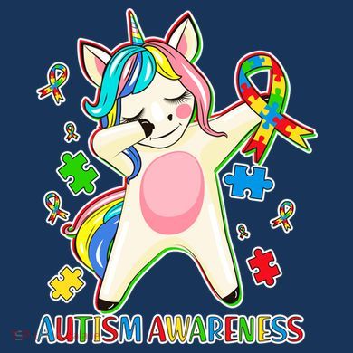 Autism Awareness Dabbing Unicorn Women's Long Sleeve Shirt