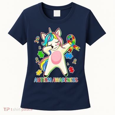 Autism Awareness Dabbing Unicorn Women's T-Shirt