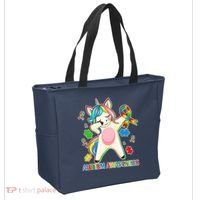 Autism Awareness Dabbing Unicorn Tote Bag thumb 2