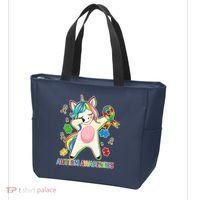 Autism Awareness Dabbing Unicorn Tote Bag thumb 3