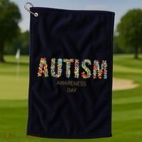 Autism Awareness Day Golf Towel thumb 1