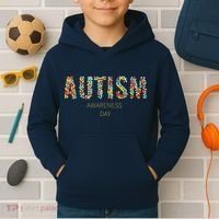 Autism Awareness Day Kids Hoodie thumb 2