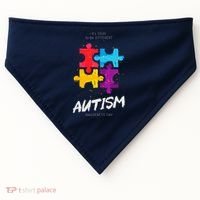 Autism Awareness Day Be Different USA-Made Doggie Bandana thumb 0