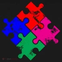 Autism Awareness Distressed Puzzle Pieces  Bucket Hat thumb 4