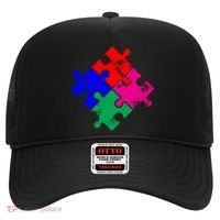 Autism Awareness Distressed Puzzle Pieces  Hat thumb 0