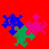 Autism Awareness Distressed Puzzle Pieces  Santa Hat thumb 1